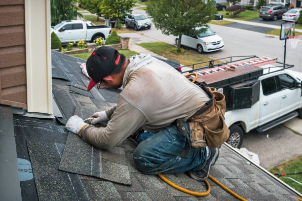 Professional Hail Damage Roof Repair technician working in Cherry Valley, CA